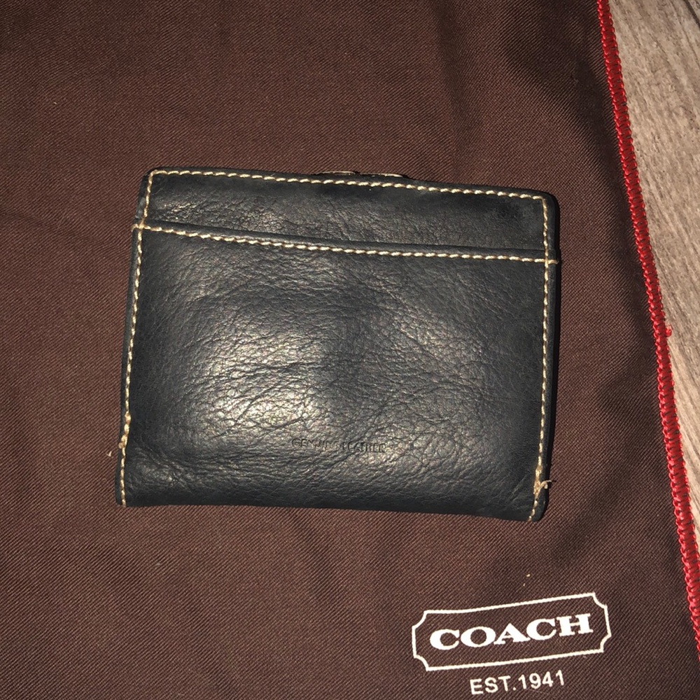 Small black leather wallet